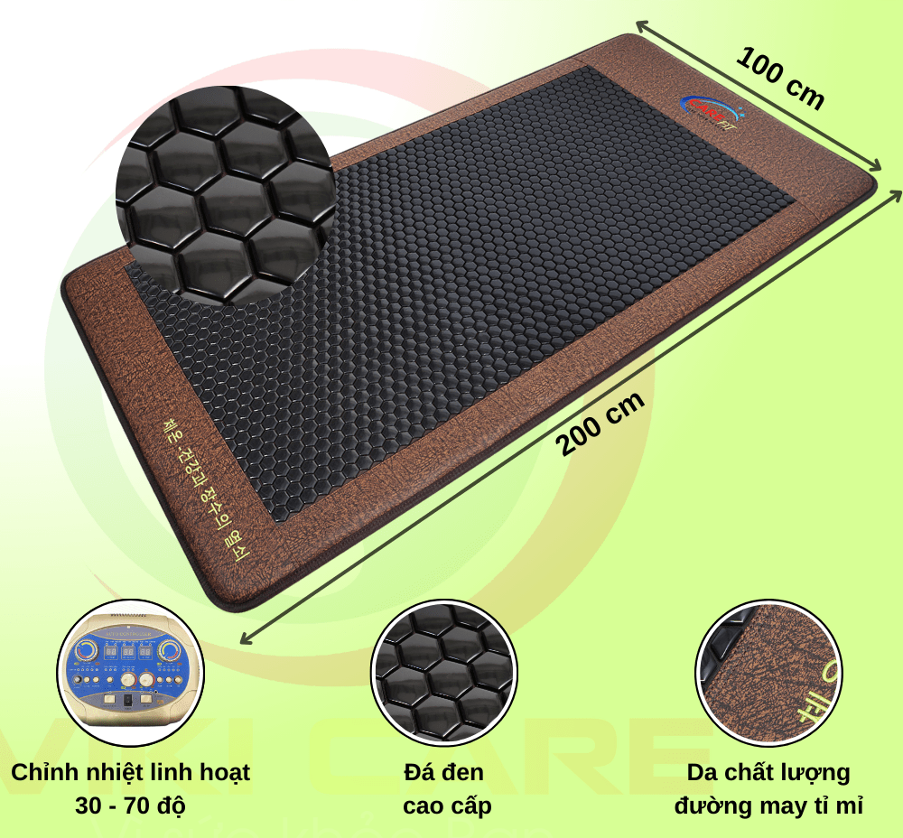 Thảm Đá Nóng Carefit 1m x 2m Kèm Bộ Ngọc Thảm Đá Nóng Carefit 1m x 2m Kèm Tính Năng Massage 129