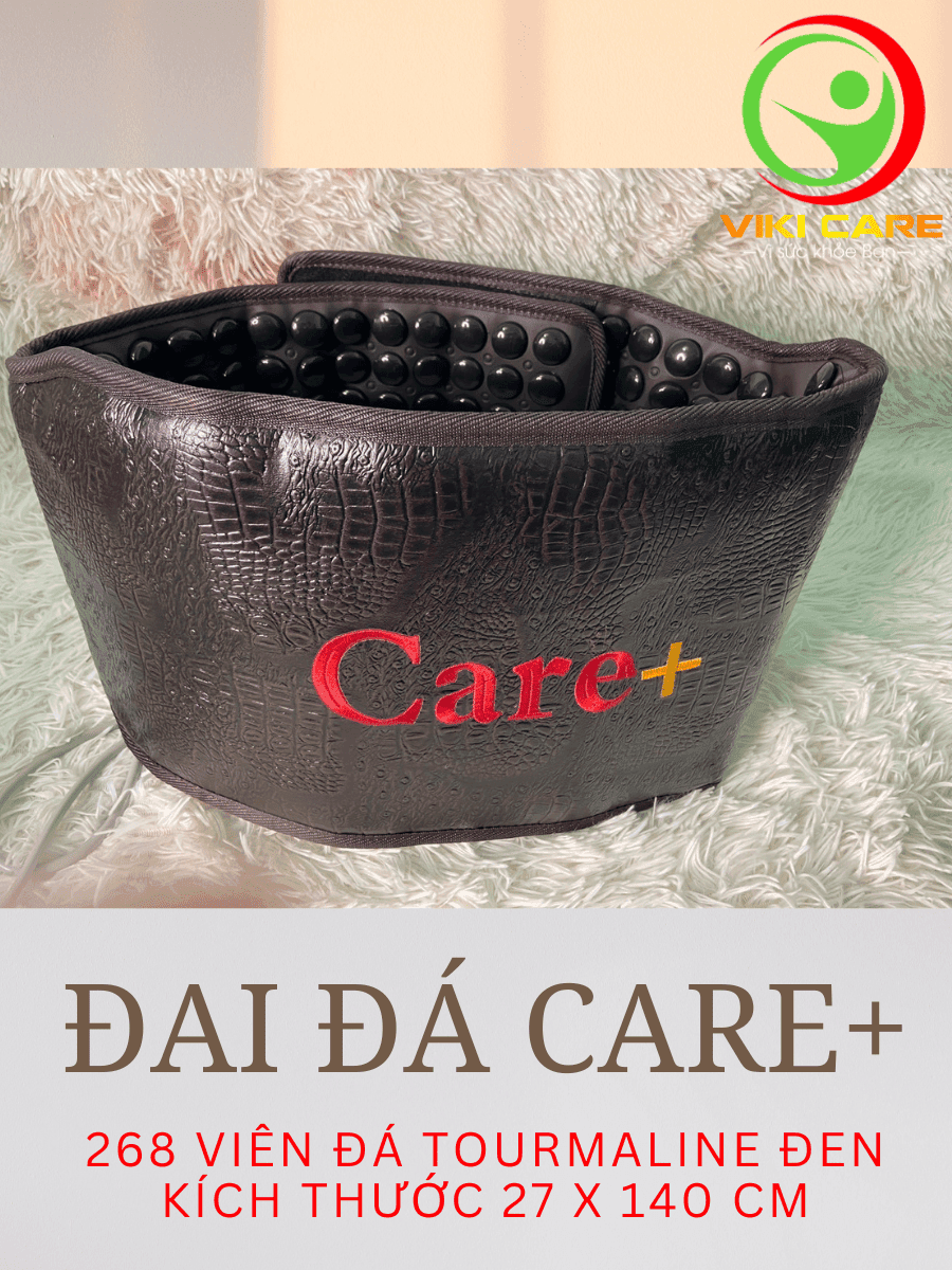 Đai đá nhiệt nóng tourmaline giảm mỡ bụng, đau lưng happy Care+ 12345