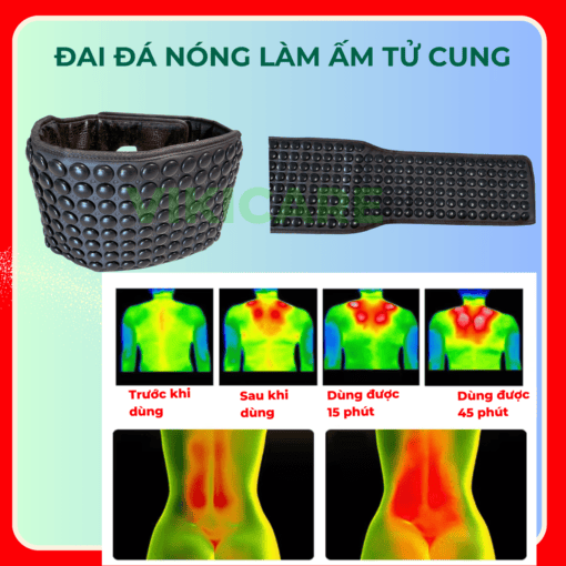 Đai đá nhiệt nóng giảm mỡ bụng, đau lưng happy Care+ - Hình ảnh 4