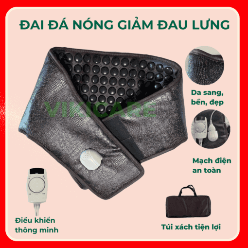 Đai đá nhiệt nóng giảm mỡ bụng, đau lưng happy Care+ - Hình ảnh 5