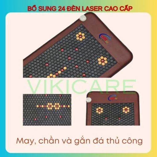 Thảm đá nóng Tourmanium từ tính kết hợp lazer Carefit Rt.60A 70 x 160 14