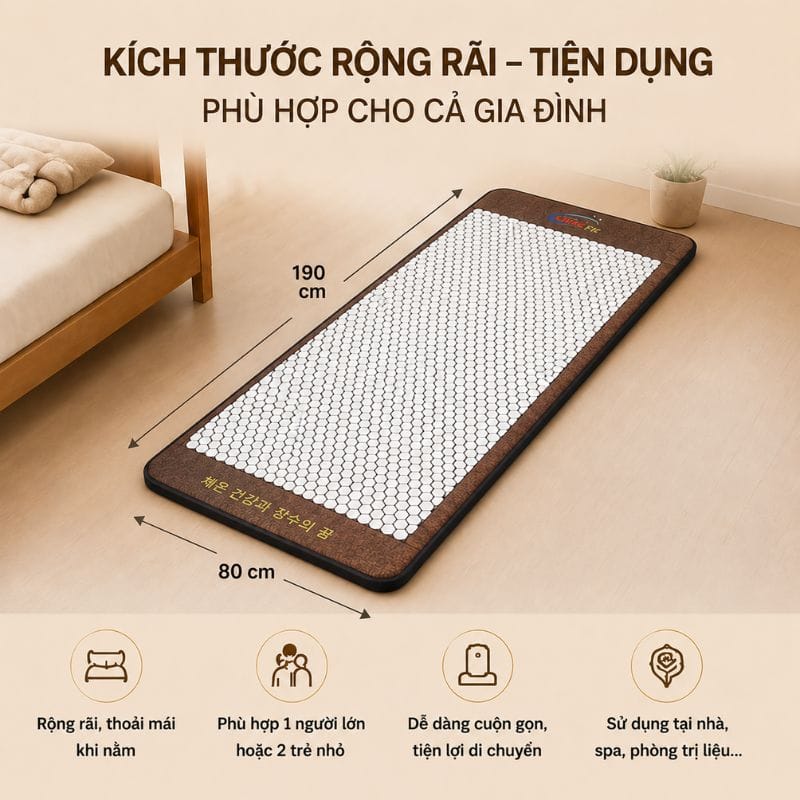 Thảm Nhiệt Đá Lục Giác Ja Mun Carefit CF EM80 80x190 12412