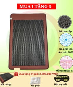 Thảm Đá Nóng Carefit Đá Tourmaline CFM 120 Kích Thước 120x190 cm Cho 2 Người Nằm 2433