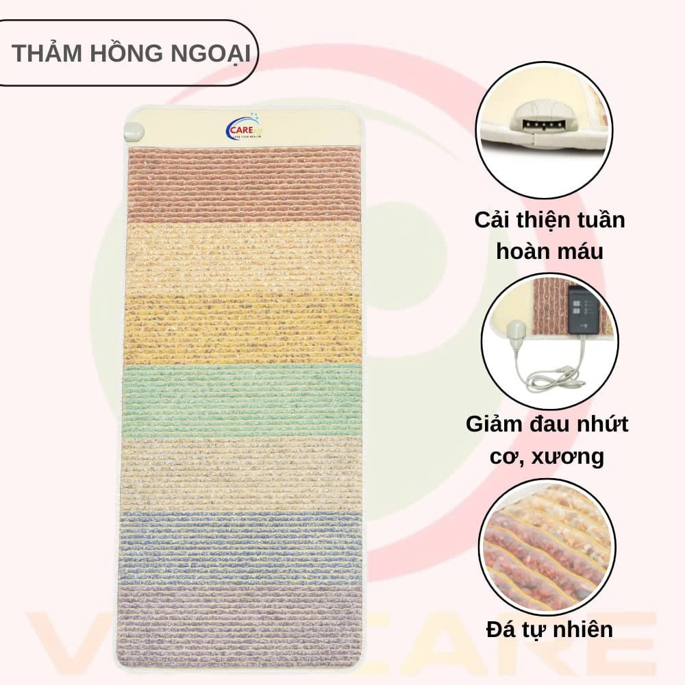 Thảm Đá Nóng Luân Xa 7 Màu Đá Quý CF-Chakra80M 17