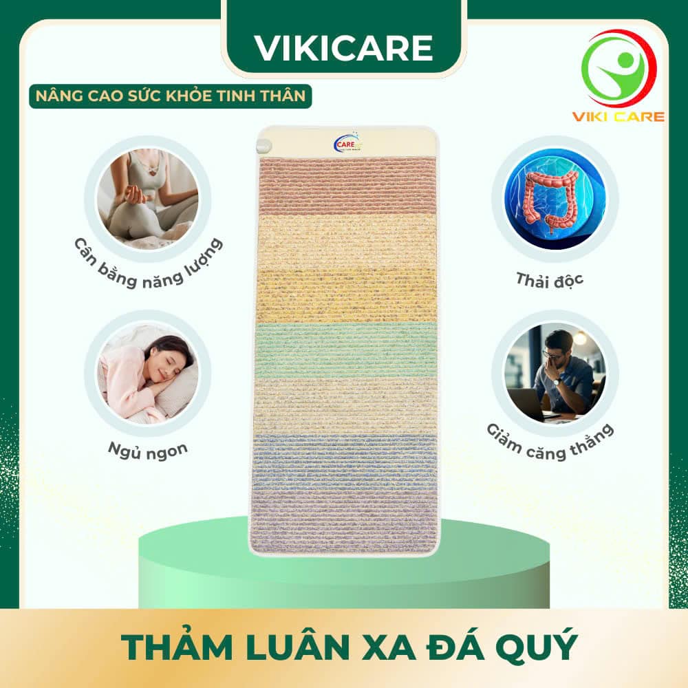 Thảm Đá Nóng Luân Xa 7 Màu Đá Quý CF-Chakra80M 12