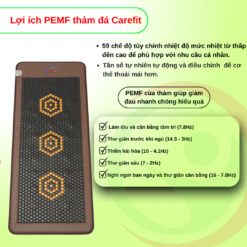 Nệm Đá Nóng Lục Giác Carefit CF-M80.PEMF 24 Đèn vikicare m80pemf 9 20260607