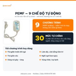 PEMF 9 chương trình tự động và 30 mức tần số
