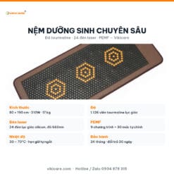 Nệm dưỡng sinh chuyên sâu Vikicare — thông số