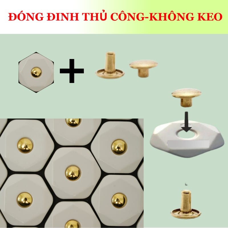 Đóng đinh thủ công từng viên đá bạch ngọc