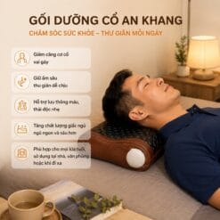 Nằm thư giãn chườm ấm cổ vai gáy trên gối An Khang