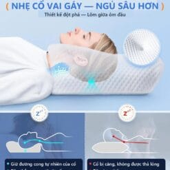 Lõm giữa ôm đầu giữ đường cong tự nhiên của cổ
