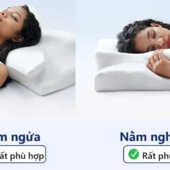 Nằm ngửa và nằm nghiêng với gối cánh bướm Vikicare