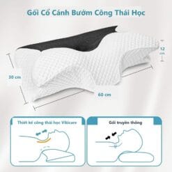 Kích thước gối cánh bướm Vikicare 60x30x12cm