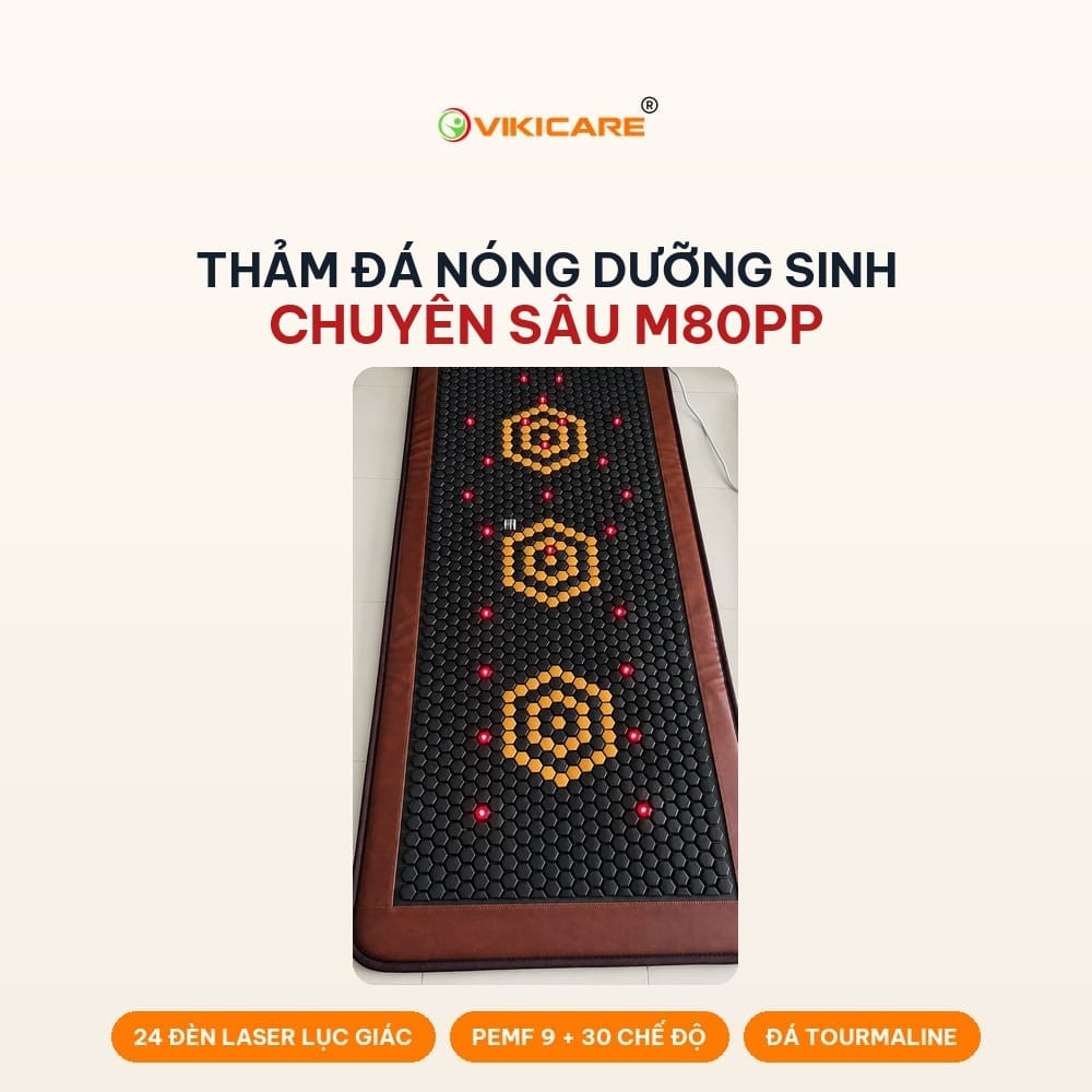 Thảm đá nóng dưỡng sinh chuyên sâu M80PP Vikicare