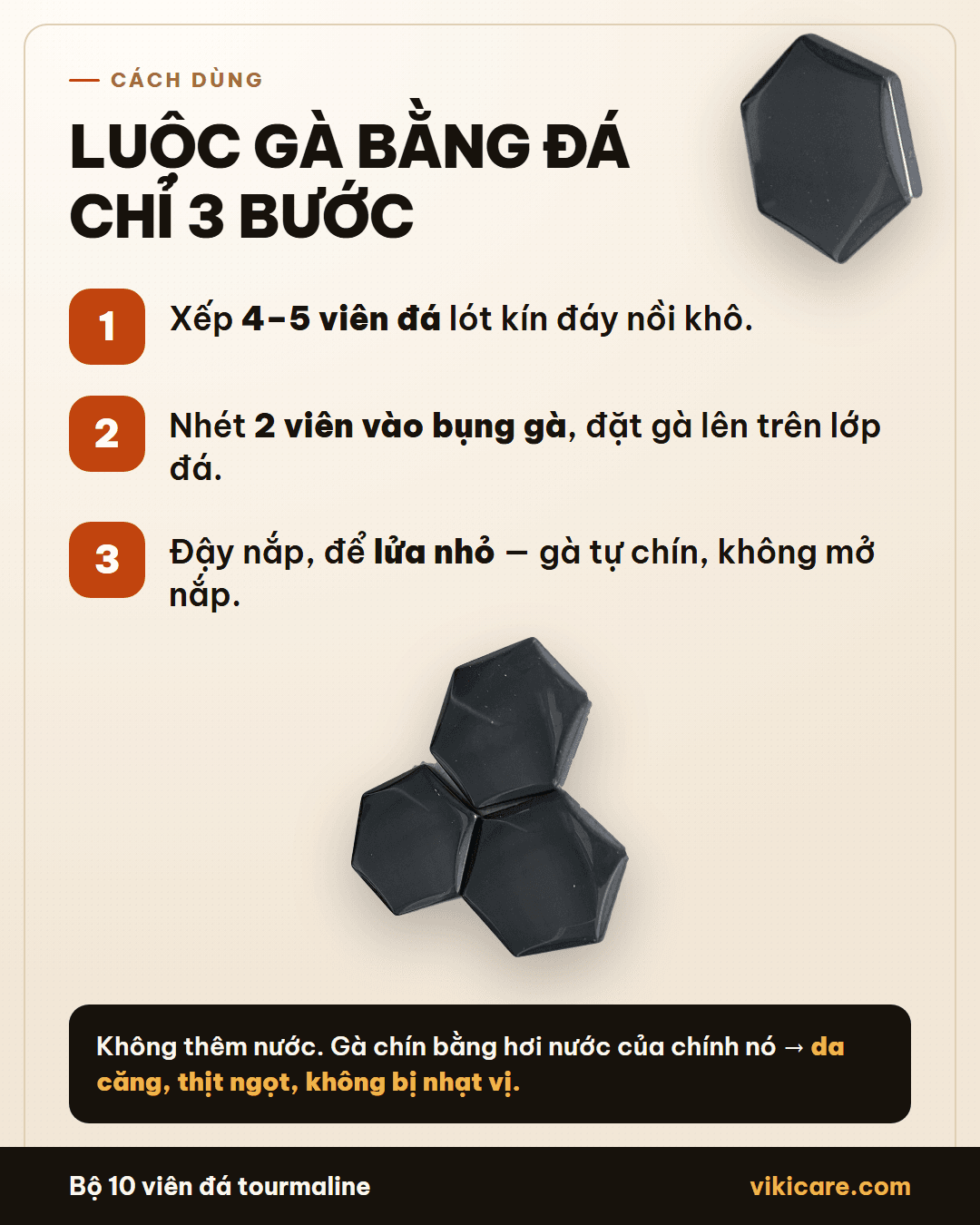 Cách luộc gà bằng đá — 3 bước