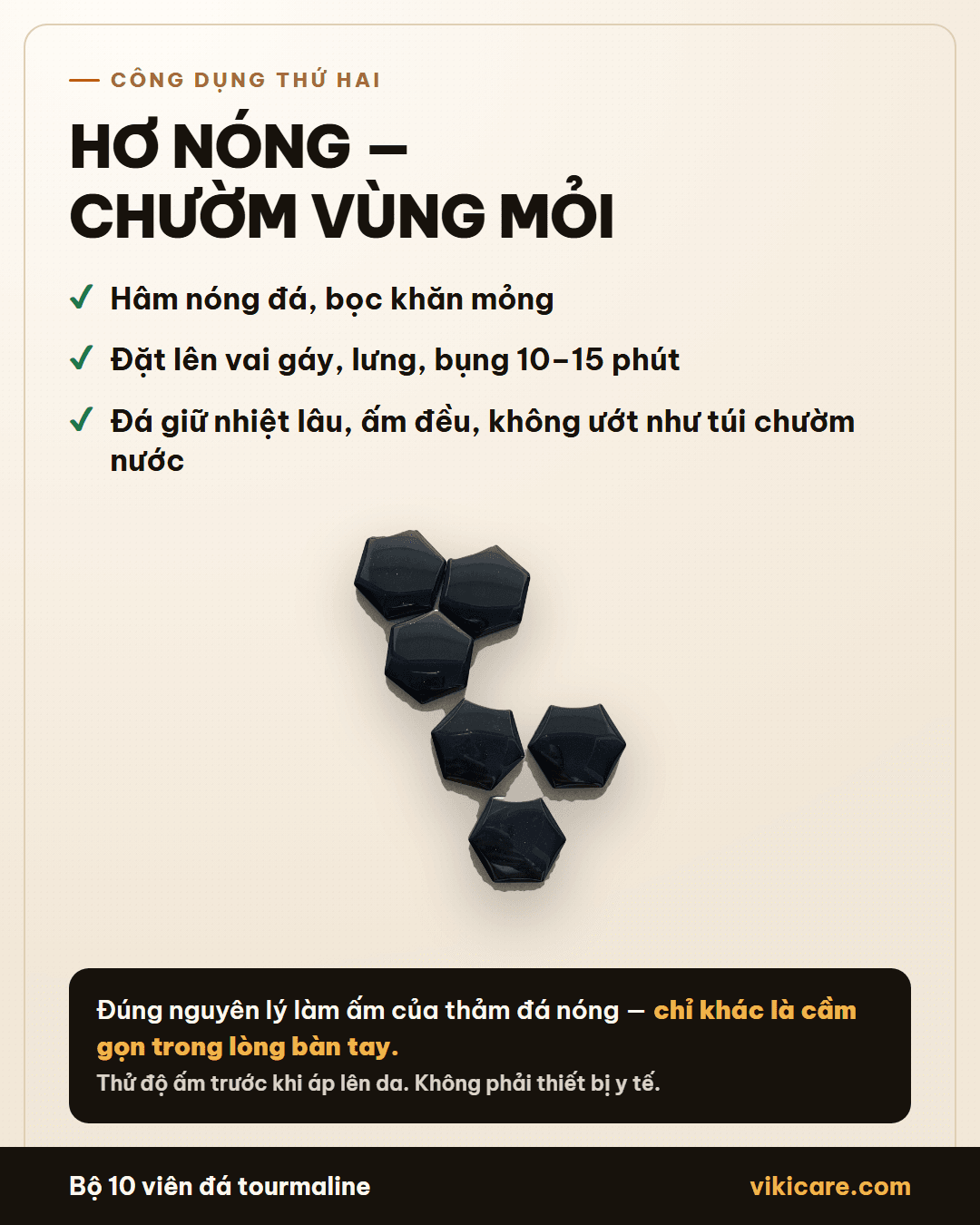 Đá hơ nóng dùng để chườm ấm vai gáy