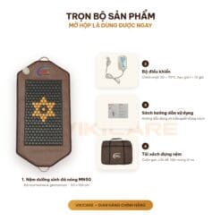 Trọn bộ thảm đá nóng: thảm, bộ điều khiển, sách hướng dẫn, túi xách